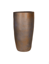 Keramiek plantenbak  'Verla' goudkleurig Ø46 x H90 cm