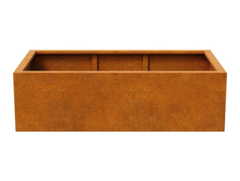 CorTenstaal plantenbak 'Premium' zonder bodem 140 x 80 x 40 cm