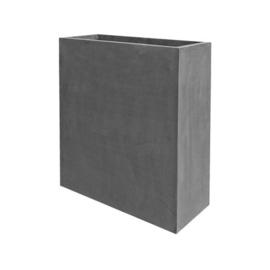 Rechthoekige Fiberstone plantenbak  L91 x B36 x H102 Kleur: Stone Grey