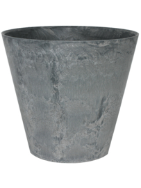 Duurzame composiet plantenbak taps toelopend 'Stone Art' | Gerecyclede plantenbak Ø 43 x H 39 cm