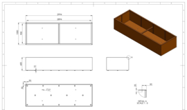 Cortenstaal plantenbak rechthoek 'Premium' 300 x 100 x 60 cm