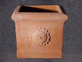 Handgemaakte Terracotta bak `Rosetta` H35xB40