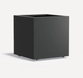Aluminium plantenbak op wielen 'Rubik' 70x70x70 cm