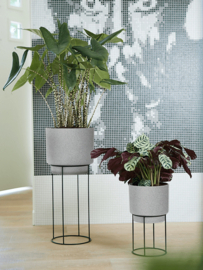 Elegante ronde kunststof bloempot 'Giorgia' op pootjes H69xØ29.5 cm