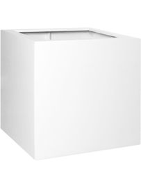 Vierkante plantenbak `Bologna`. Afmeting: L70 x B70 x H70 cm. Kleur: Shiny White