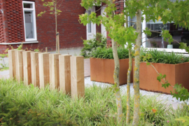 Cortenstaal plantenbak rechthoek 'Premium' zonder bovenrand 120 x 60 x 60 cm
