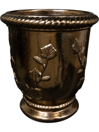Keramiek schaal 'Daisy'  glanzend goud Ø54 x H58 cm