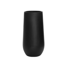 Ronde Fiberstone vaas  'Houston'  Ø70 x H33,5 cm | Kleur: Antraciet Stonelook
