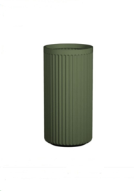 Design plantenbak 'Icon' Pilar | Sage groen H104 x Ø52 cm