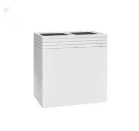 Design plantenbak 'Aston' L 74 x B 38 x H 75 cm (inclusief wielplateau en inzetbak)