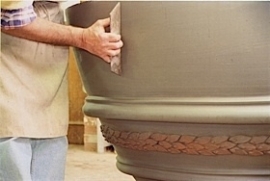 Handgemaakte Terracotta bloempot `Vaso Lucca` Ø80xH64