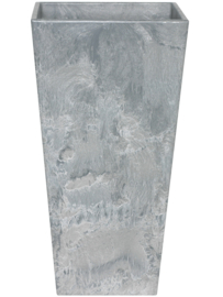 Duurzame composiet plantenbak taps toelopend 'Stone Art' | Gerecyclede plantenbak Ø 40 x H 90 cm