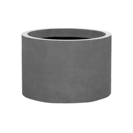 Ronde stonelook bloembak `Nashville` Ø110 x H70 | Kleur: Grey