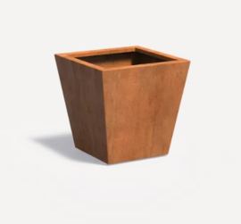 Cortenstaal plantenbak taps 'Fortis' 60x60x60 cm