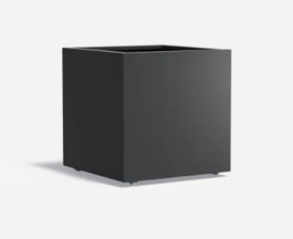Aluminium plantenbak op wielen 'Rubik' 80x80x80 cm