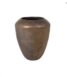 Keramiek plantenbak  'Verla' goudkleurig Ø50 x H68 cm