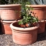 Handgemaakte Terracotta pot `Vaso Doppio Veccio` Ø96xH62