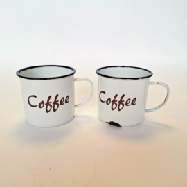 Emaille Bekers - Coffee