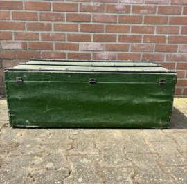 Vintage Groene Houten Kist