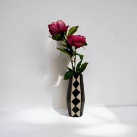 Vaas Terracotta Indonesië Sarana - Zwart / Wit