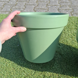 Bloempot 2 stuks - Groen - Buitenpotten - Keramiek