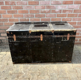 Vintage zwarte koffer/kist
