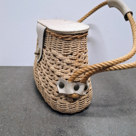 Vintage Rieten Tasje