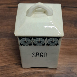 Antieke SAGO Opberg pot - Voorraad pot / Container