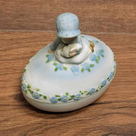 Vintage Opberg Ei - Holly Hobbie Pasen-thema - Snuisterijendoosje
