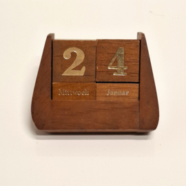 Houten Blokkalender - Eeuwigdurende Kalender - Duits
