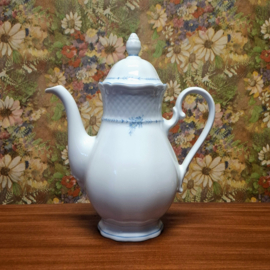 Koffiepot Eschenbach wit met Blauw