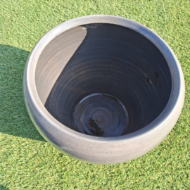 Grijze Aardewerk Bloempot - Binnen