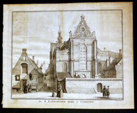 C. Philips Jacobs - De S. KATHARYNEN KERK te UTRECHT -  Kopergravure - ca 1750
