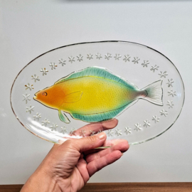 Vis Serveerschaal of Bord van Glas