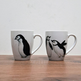 2 Beker / Mok Pinguins – White Basics