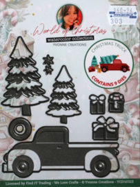 Cutting Die - Snijmal - Yvonne Creations - World of Christmas - Christmas Truck