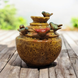 Grenada Bolvormige vaas - vogels op de rand