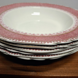 6x Diep Bord / Soepbord - Marlborough Alfred Meakin England Ø 25,5 cm