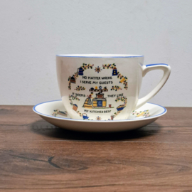 Crown Devon Grote Kop en Schotel made in England