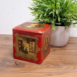 Vintage Rood Kubus Blik Vierkant – Portret