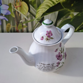 Vintage Porseleinen Theepot Marjolein Bastin voor Libelle – Forest Fruit