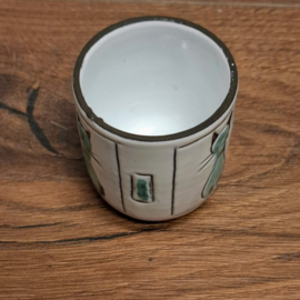 Klein Vintage Bloempotje of Vaasje van Keramiek - Poes