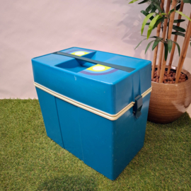 Retro Koelbox - Blauw - Flower Power