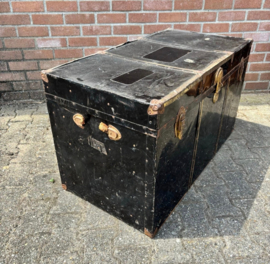 Vintage zwarte koffer/kist