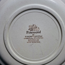 Vintage Pinewood Dinerbord - W.H. Grindley Ø 25 cm