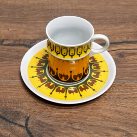 Vintage Kop en Schotel – Geometrisch Patroon - Schwarzenhammer