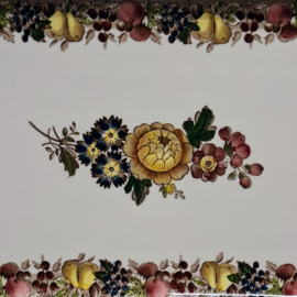 Villeroy & Boch Saar - Edith - rechthoekig porseleinen dienblad met een decoratief fruit- en bloemenpatroon