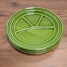 Vintage Fondueborden 3 Stuks - Groen