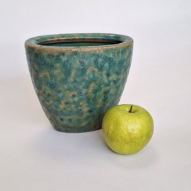 Bloempot Groen Ovaal - 16,5 x 9,5 x H 14,5 cm