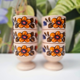 Vintage Eierdopjes van Melamine - Emsa - 6 Stuks